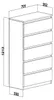 Roe Furniture | Kommode 60 cm - 5 Schubladen - Sonoma Weiß Produktbild-Vorschau 7