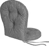 A gray tufted chair cushion with ties, shown against a white background. Produktbild-Vorschau