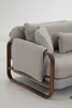 Sofagarnitur 221 Sitzer Sessel Zweisitzer Modern Stoff Grau Produktbild-Vorschau 2