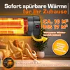 TRESKO Infrarot Heizstrahler 2500W schwarz mit Produktbild-Vorschau 7