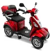 A red electric scooter is shown against a white background. Produktbild-Vorschau