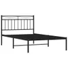vidaXL Struttura letto con testiera in metallo nero 100x200 Anteprima dell’immagine prodotto 1