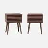 Two matching wooden bedside tables are displayed against a plain white background. Produktbild-Vorschau