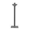 A metal post support with an adjustable threaded rod and a base plate, isolated on a white background. Produktbild-Vorschau