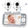 BOIFUN Babyfoon met 2 camera's, geen Wi-Fi, 4-inch 720P Productafbeelding-voorbeeld 1