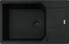 A top-down view of a black kitchen sink. Podgląd zdjęcia produktu