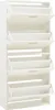 A white shoe cabinet with four flip-down drawers. Anteprima dell’immagine prodotto