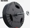 A close-up of a weight plate on a barbell with a lock nut nearby. Náhľad obrázku produktu