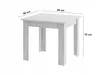 Set tavolo quadrato 80x80 rovere sonoma + 4 sedie grigio Anteprima dell’immagine prodotto 8