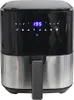 A black and silver air fryer with a digital display showing '195'. Produktbild-Vorschau