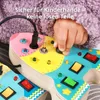 Montessori Sensorik Lernspielzeug aus Holz – Busy Board für Produktbild-Vorschau 7