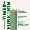 LED candela di cera a strisce set di 2 batterie timer verde Anteprima dell’immagine prodotto 8