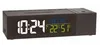 A black digital alarm clock displaying the time, day of the week, temperature, and humidity. Anteprima dell’immagine prodotto
