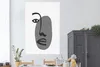 MuchoWow® Poster Gesicht - Strichzeichnung - Schwarz - Weiß Produktbild-Vorschau 2