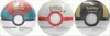 Three Pokemon Pokeball tins are displayed side-by-side against a white background. Náhled obrázku produktu