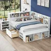 OKWISH Lit Enfant 208 x 198 x 91  cm - Lit Avec Rangement Voir les images du produit 2