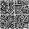 Bilder auf glas - 4 Teile - Op-Art. Schwarz Weiß - 120x70cm Produktbild-Vorschau 8