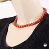 Kette 10mm Rundperle koralle-marmoriert Produktbild-Vorschau 2