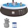 Happy People Quick Up Pool Set 390 x 84 cm im Rattandesign Produktbild-Vorschau 1