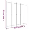 A diagram showing the dimensions of a room divider. Podgląd zdjęcia produktu