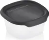 A white Tupperware container with a dark grey lid. Anteprima dell’immagine prodotto