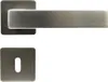 A door handle set with a keyhole escutcheon plate, presented against a white background. Produktbild-Vorschau