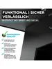 A close-up marketing image showing text and certification details for a fitness product. Produktbild-Vorschau