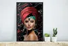 MuchoWow® MuchoWow® Gerahmtes Poster Frau - Abstrakt - Rot Produktbild-Vorschau 5