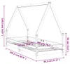 detská postieľka vidaXL biela 90x200 cm z masívneho Náhľad obrázku produktu 7
