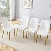 2er-Set Esszimmerstühle, weißes Kunstleder, goldene Produktbild-Vorschau 14