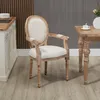Krzesło do jadalni HOMCOM, krzesło kuchenne z imitacją lnu, Podgląd zdjęcia produktu 2
