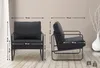 CLP Lounger Manea mit Metallgestell schwarz Kunstleder Produktbild-Vorschau 2