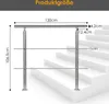 TolleTour 120cm scala ringhiera corrimano in acciaio inox Anteprima dell’immagine prodotto 2