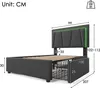 Flieks Polsterbett 90x200cm mit 2 Schubladen, Jugendbett Produktbild-Vorschau 7