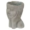 Vaso da fiori Clayre & Eef Testa 16x16x22 cm Mani di pietra Anteprima dell’immagine prodotto 2