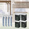 Outsunny Gartenpergola 4 x 3 m, traditionelle freistehende Produktbild-Vorschau 6