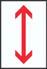 Richtungspfeil hoch runter Schild hochkant rot weiss Produktbild-Vorschau 1