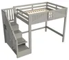 Merax Hochbett Etagenbett 140x200 cm mit Stauraumtreppe, Produktbild-Vorschau 6