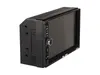 A black car stereo with a screen and buttons, shown from a side angle against a white background. Voir les images du produit