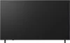 A black television screen with a black stand. Produktbild-Vorschau