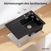 Cecipa MAX Granitspüle Einbauspüle 86x45 cm Schwarz, Produktbild-Vorschau 4