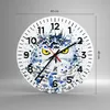Wanduhr - Rund - Glasuhr - Mode Design Eule Aquarell - Produktbild-Vorschau 3