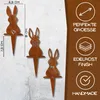 Rostikal Figurines de lapins de Pâques 6,5 x 18 cm Fiches Voir les images du produit 2