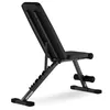 A black adjustable weight bench is shown against a white background. Podgląd zdjęcia produktu