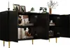 Merax Anrichte Sideboard Wohnzimmer, Kommode mit 4 Textur Produktbild-Vorschau 7