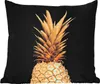 MuchoWow® Outdoor Kissen - Ananas - Gold - Farbe - Schwarz Produktbild-Vorschau 1