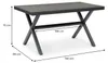Gartentisch ISOLA, Schwarz – Outdoor Tisch wetterfest und Produktbild-Vorschau 6