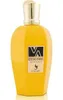 A yellow perfume bottle with a gold cap and a label on the front. Voir les images du produit