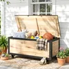 Outsunny Gartenbox Holz Auflagenbox 121L Aufbewahrungsbox Produktbild-Vorschau 2