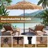 COSTWAY Sonnenschirm Hawaii PP-Stroh 300cm, Gartenschirm Produktbild-Vorschau 8